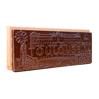 Carte postale en chocolat de Toulouse - Cacaofages